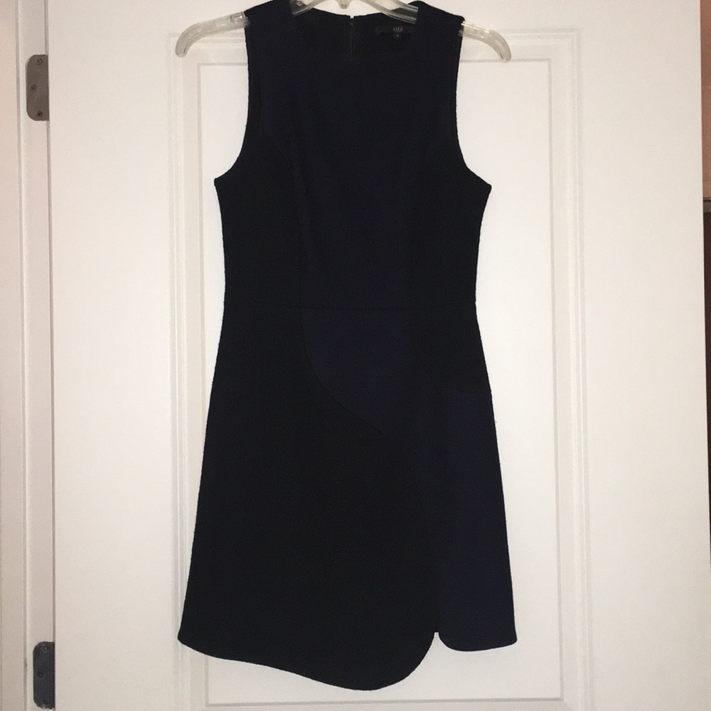 Tibi Black/navy wool dress